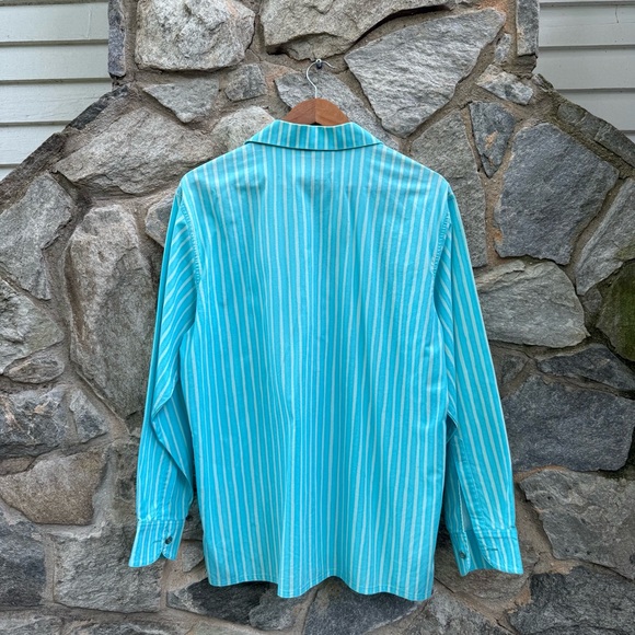 Vintage Marimekko Jokapoika 90s Striped Classic Button Down Shirt - Picture 7 of 7